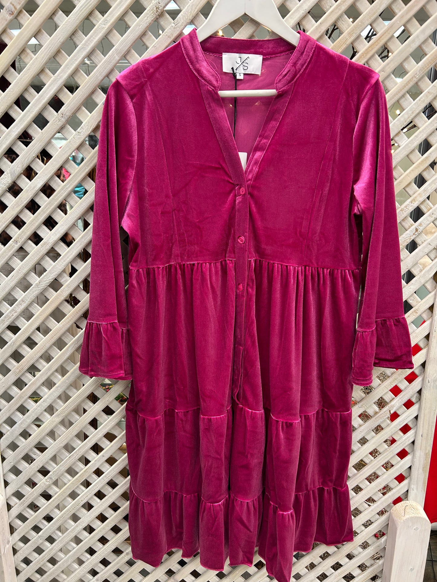 Kyla Ceres Velvet Tiered Dress