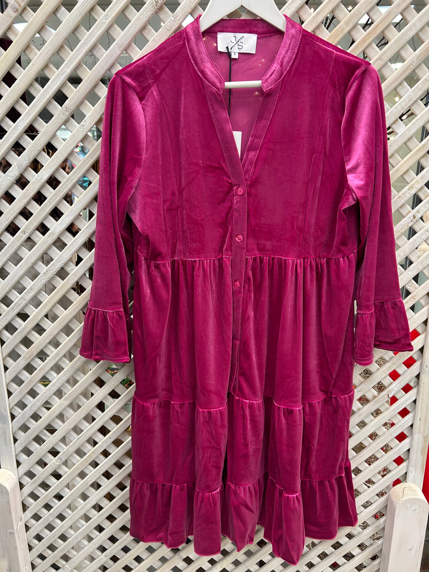 Kyla Ceres Velvet Tiered Dress