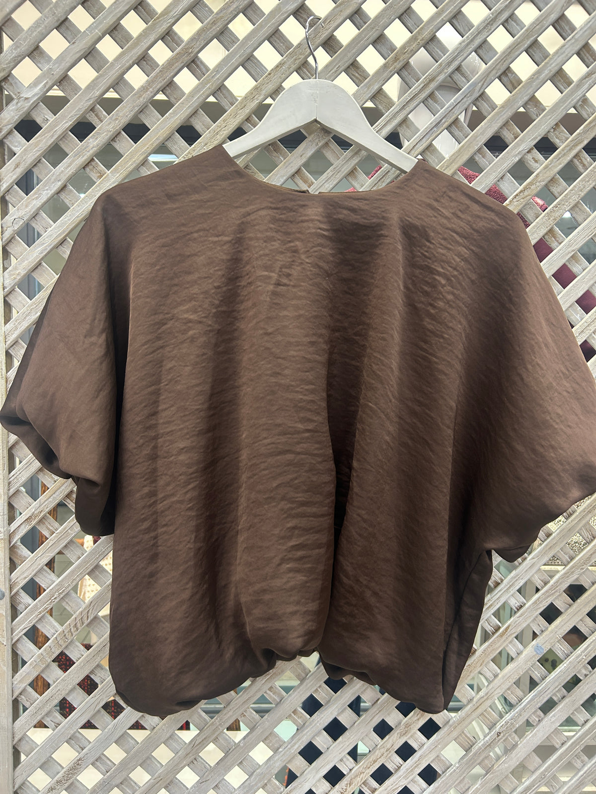 Kyla Bubble Top - Brown.