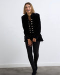 Military Black Velvet Jacket