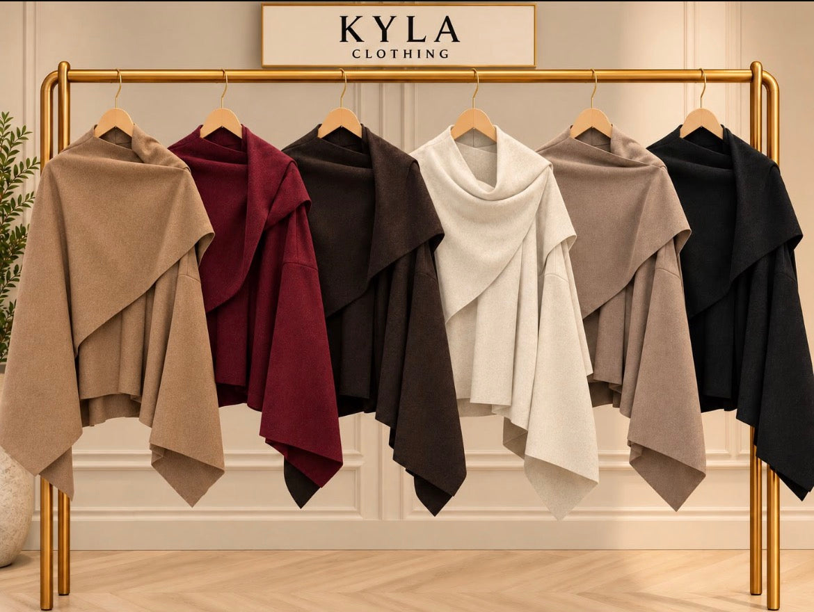 Kyla Cape - Taupe.
