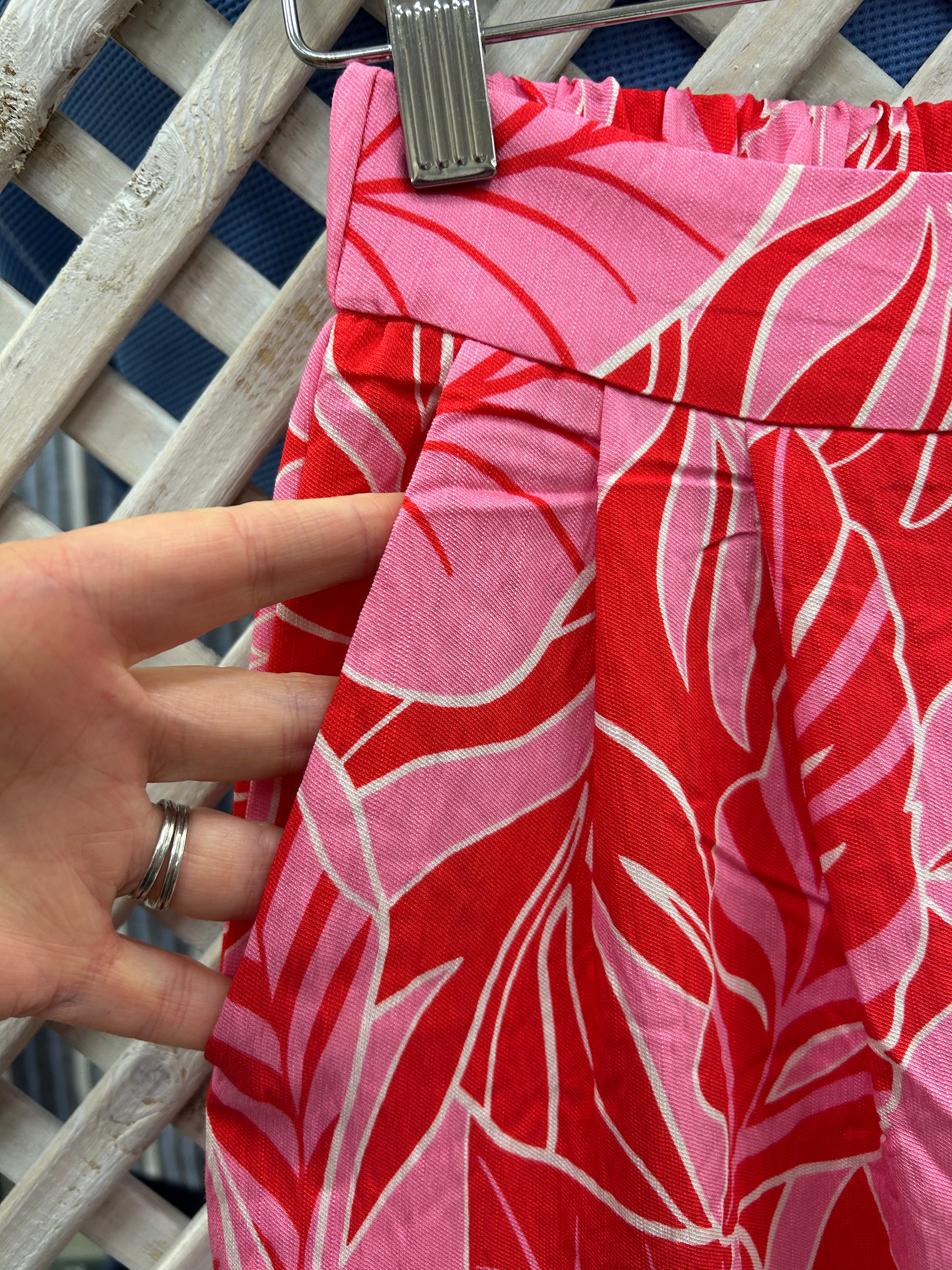 Molly Bracken Lili Sidonio Woven Ladies Trousers Pink Mix.