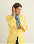 Kyla Blazer Rouched Sleeve - Lemon.