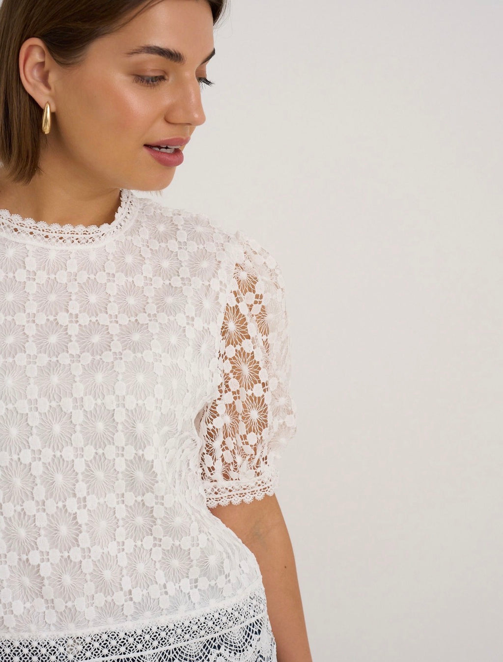 Kyla Lace Top - White.