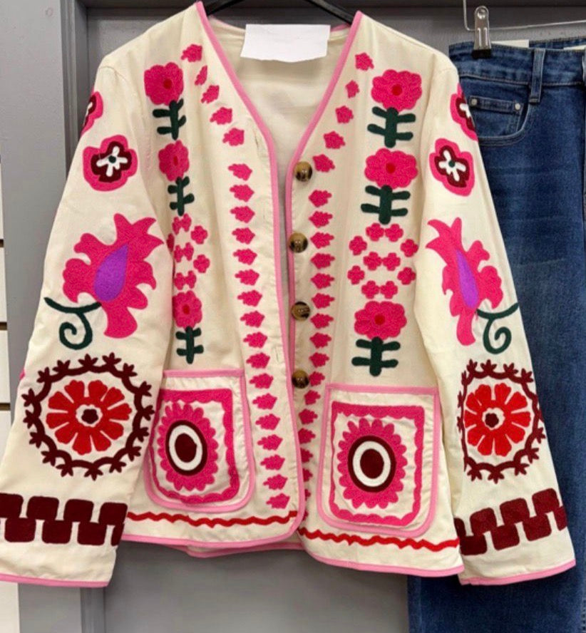 Kyla Lightly Padded Jacket - Pink Mix