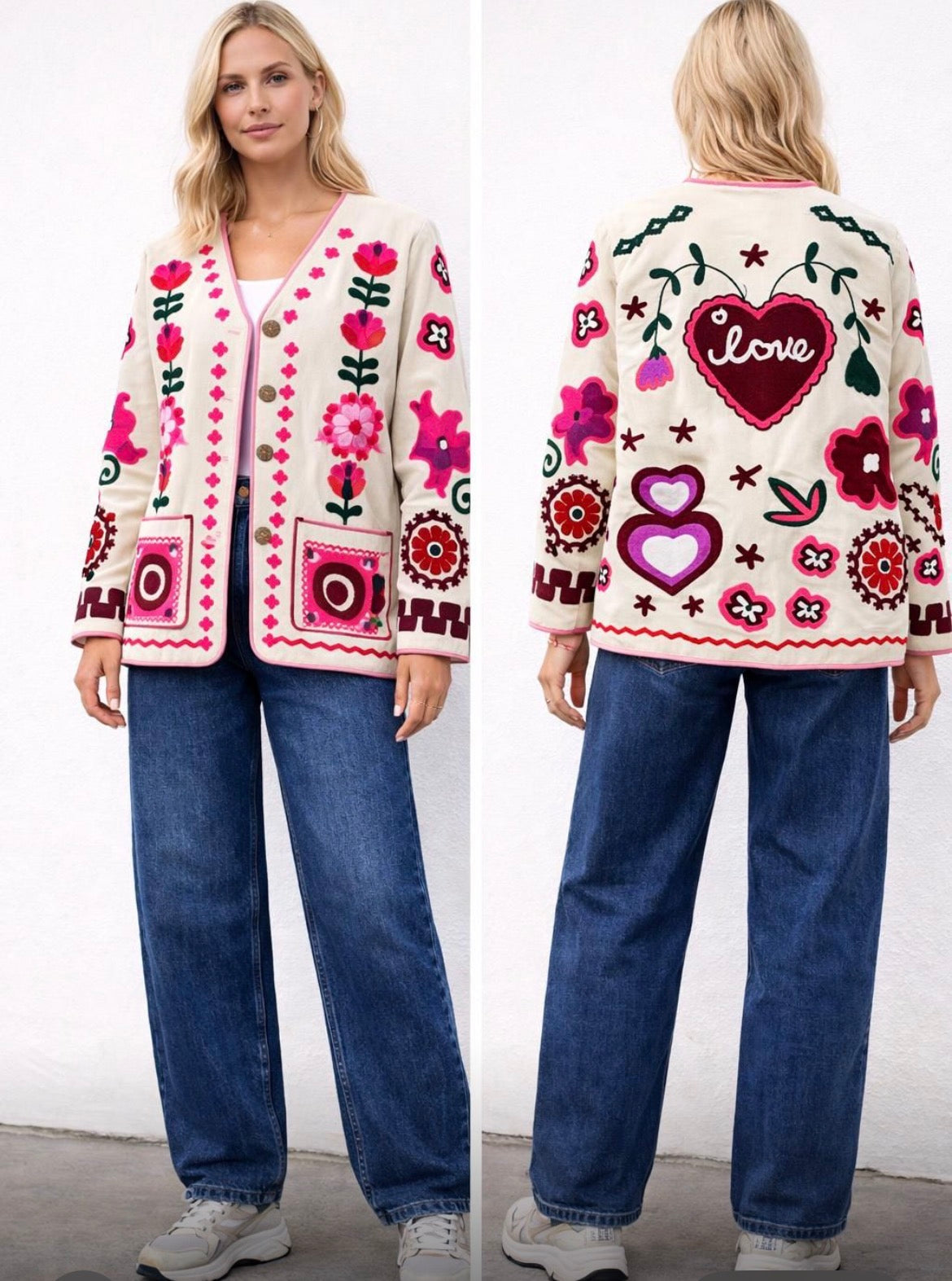 Kyla Lightly Padded Jacket - Pink Mix