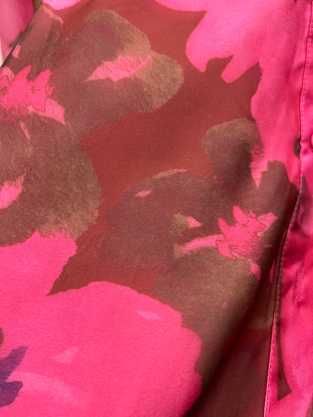 Kyla Sheer Shirt - Hot Pink & Brown.