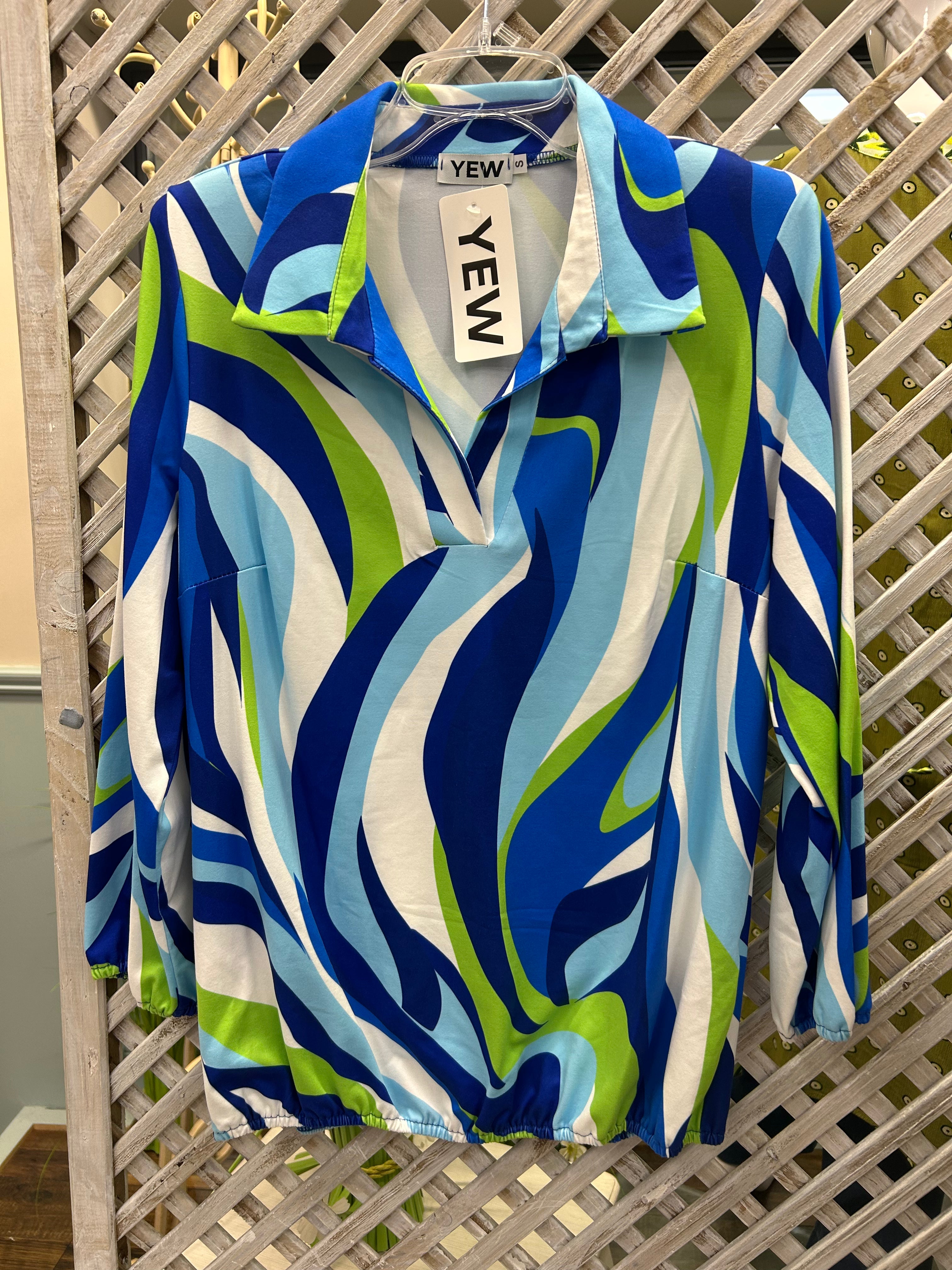 Yew Top - Blue Lime & Cobalt Mix.