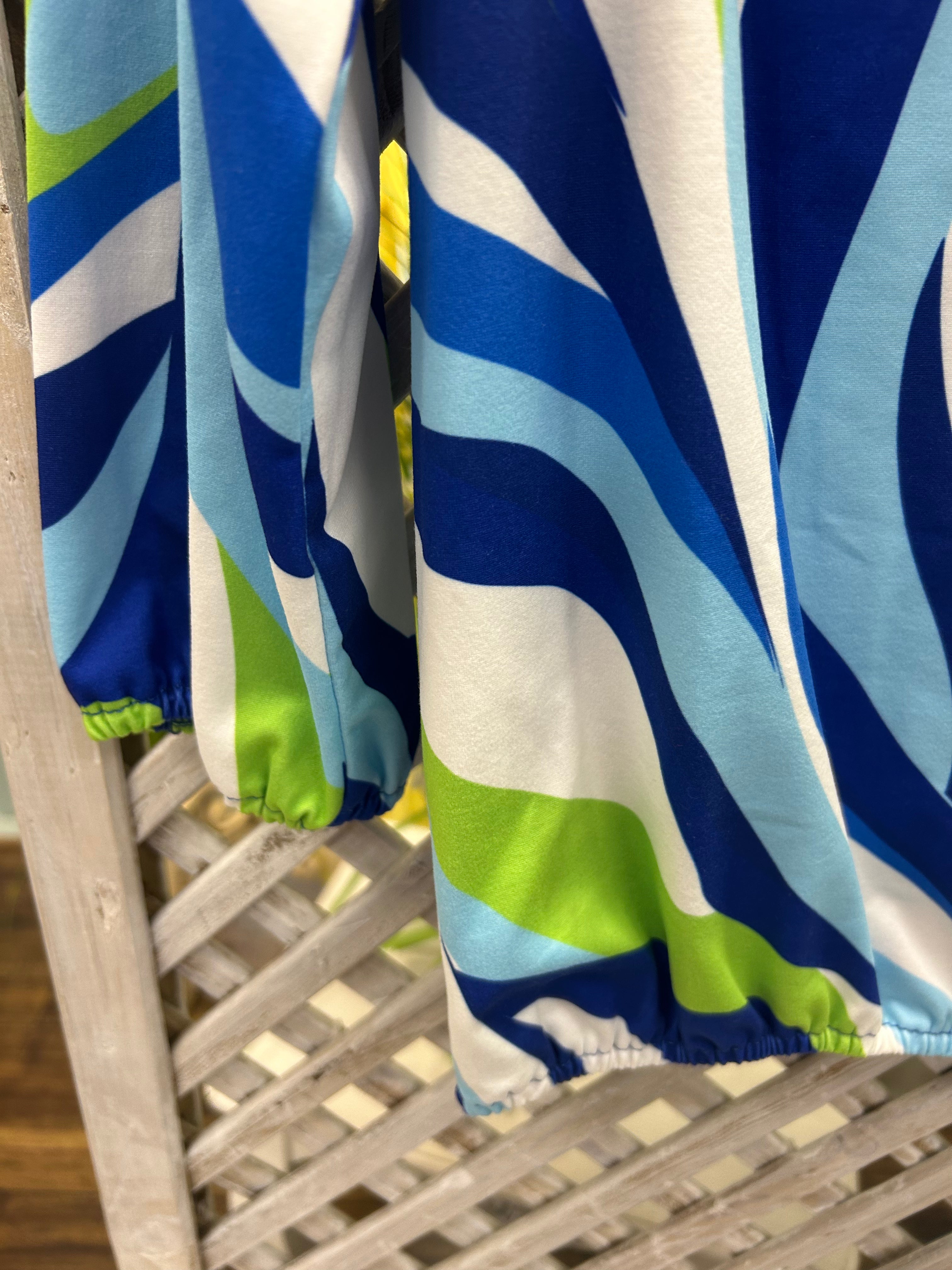 Yew Top - Blue Lime & Cobalt Mix.