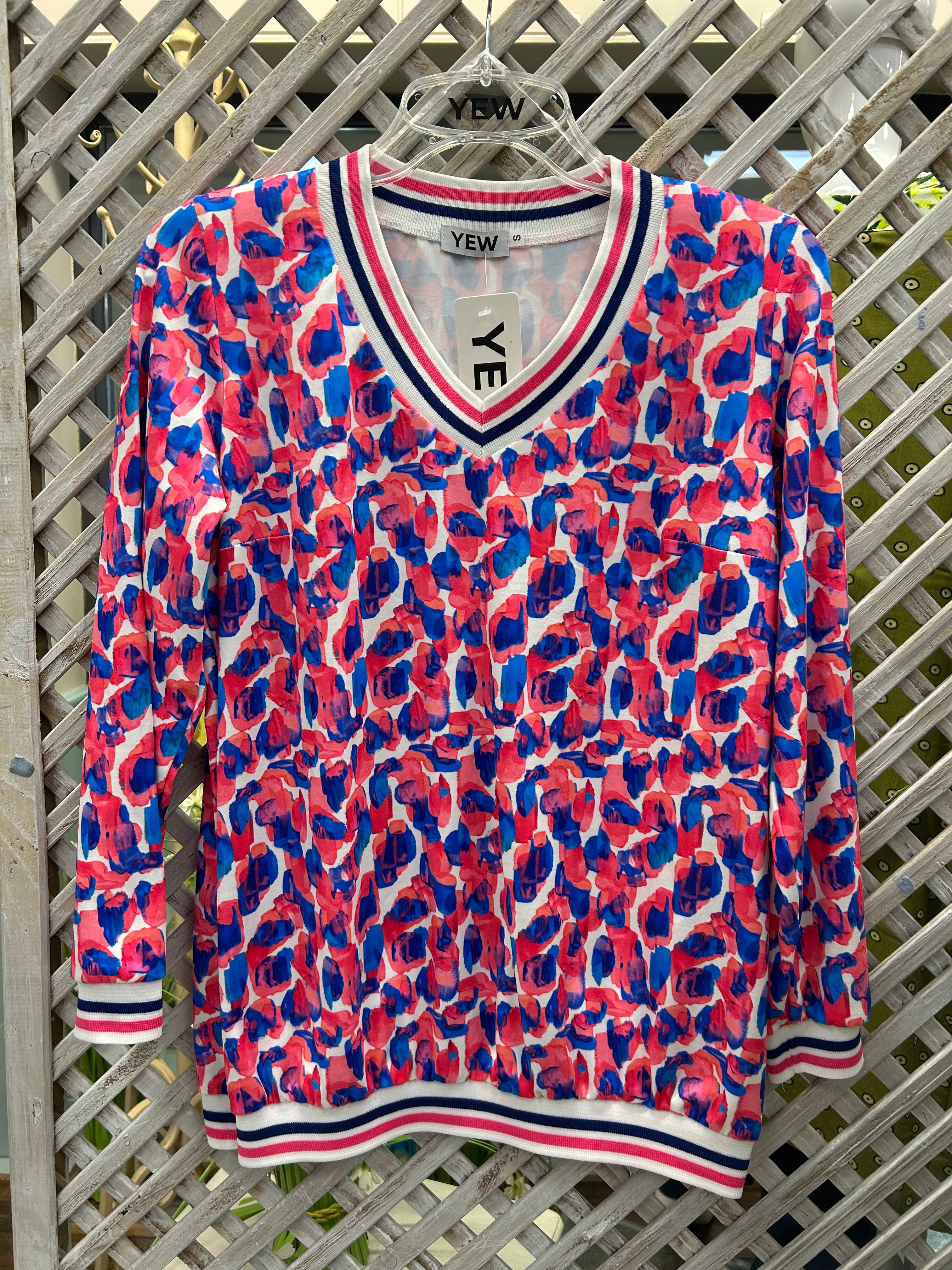 Yew Top - Pink & Blue Mix.