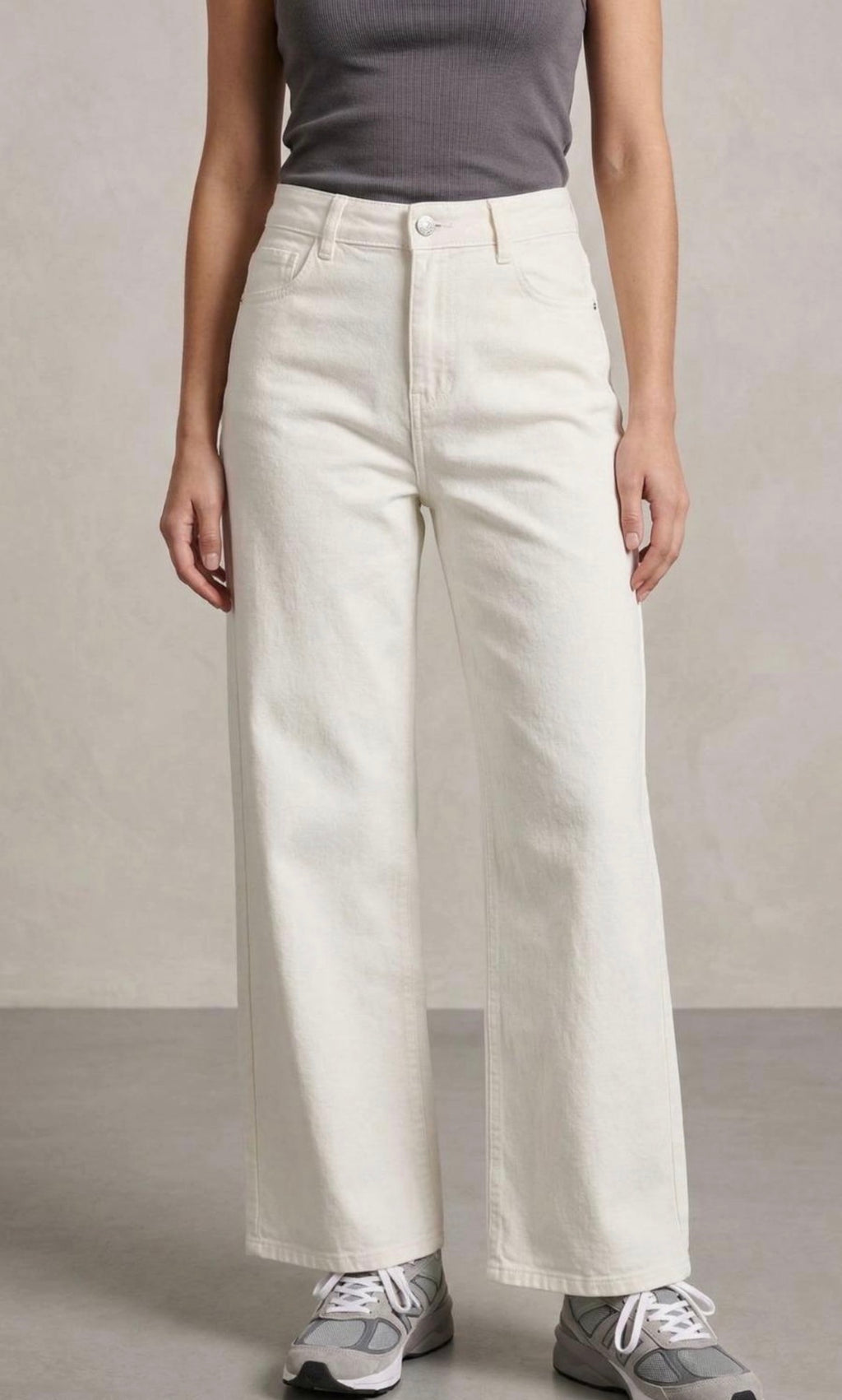 Kyla Cotton Jeans - White.