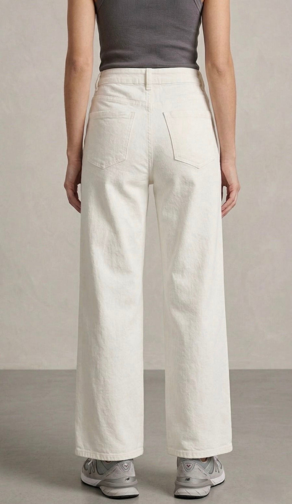 Kyla Cotton Jeans - White.