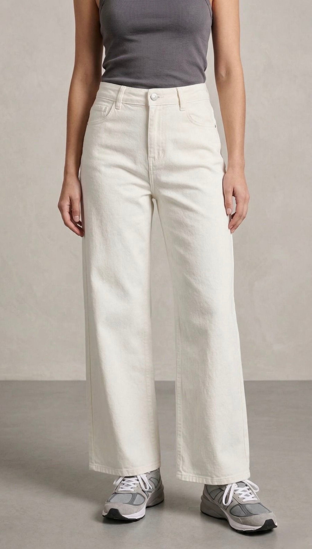 Kyla Cotton Jeans - White.