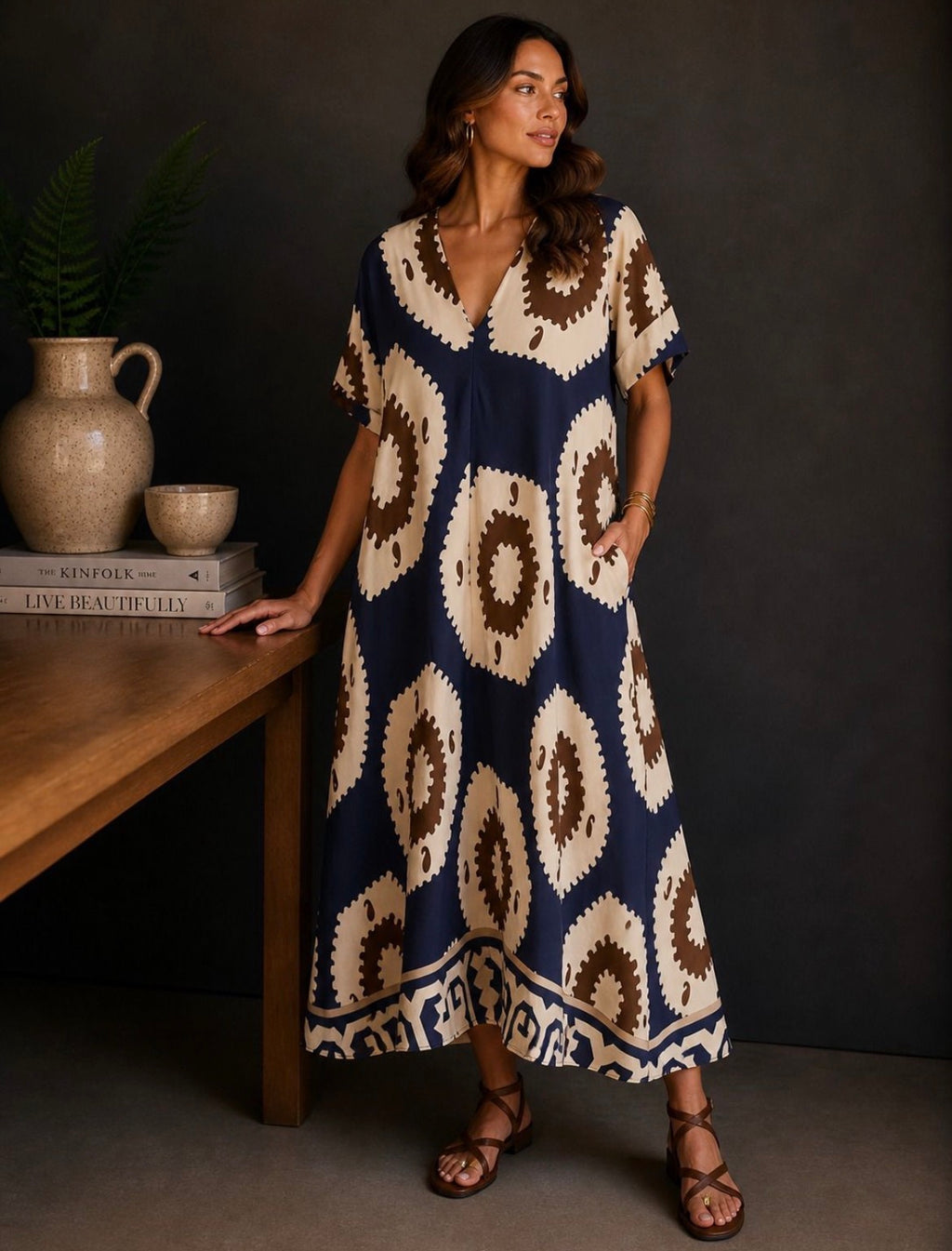 Kyla Dress - Navy Mix.