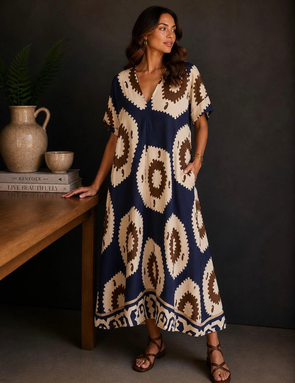 Kyla Dress - Navy Mix.