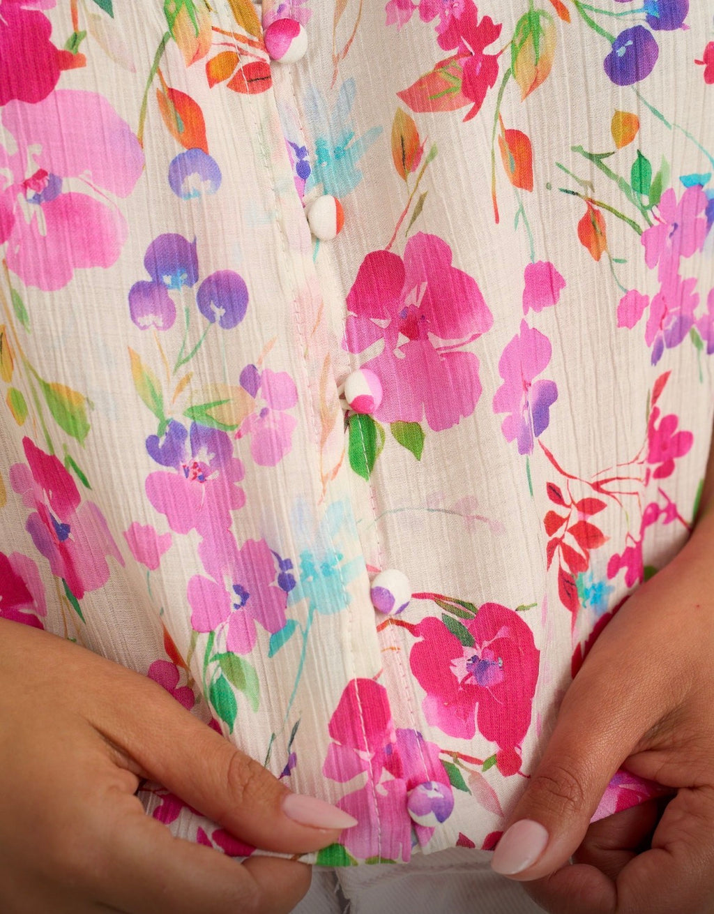 Kyla Pink Flower Top