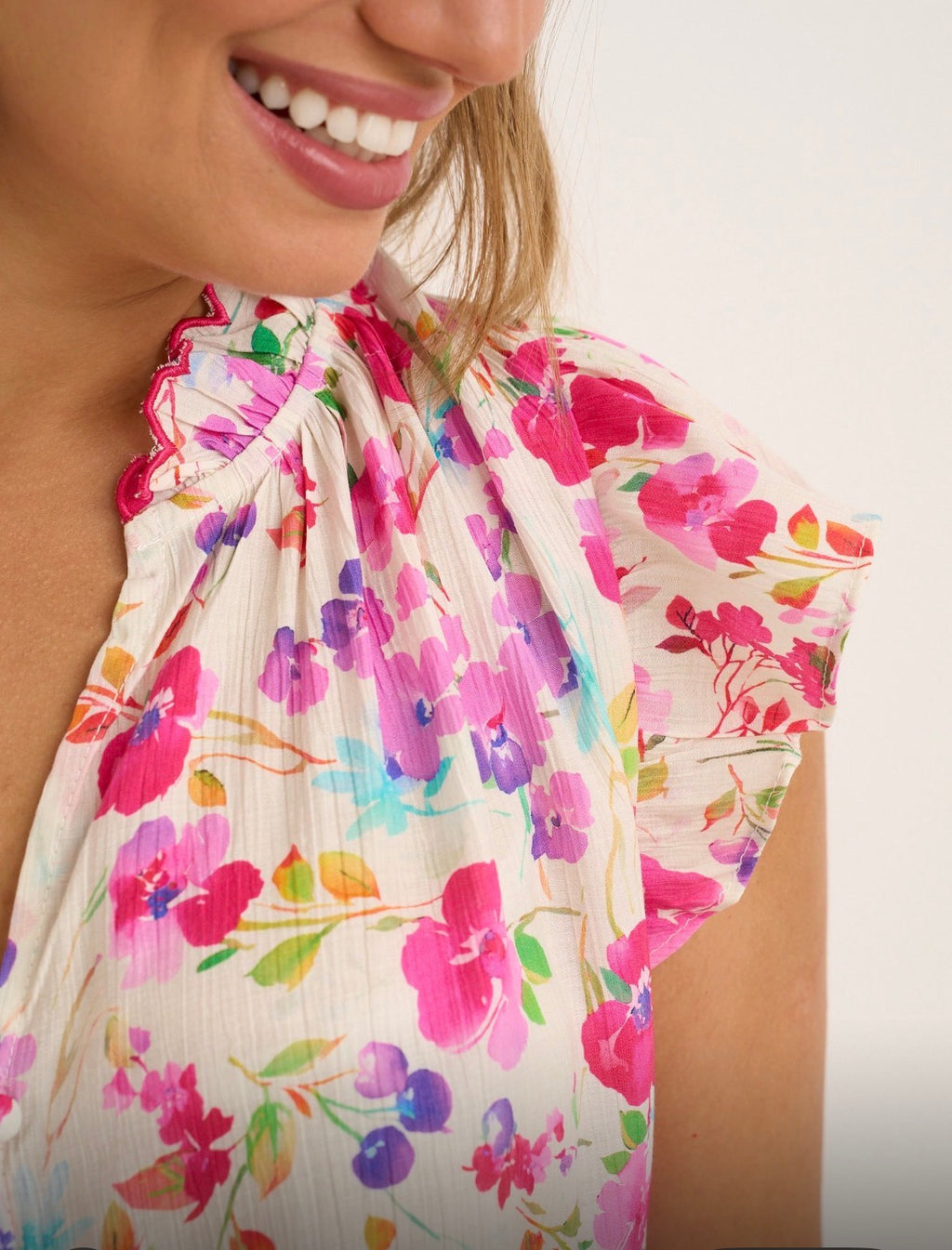 Kyla Pink Flower Top