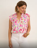 Kyla Pink Flower Top