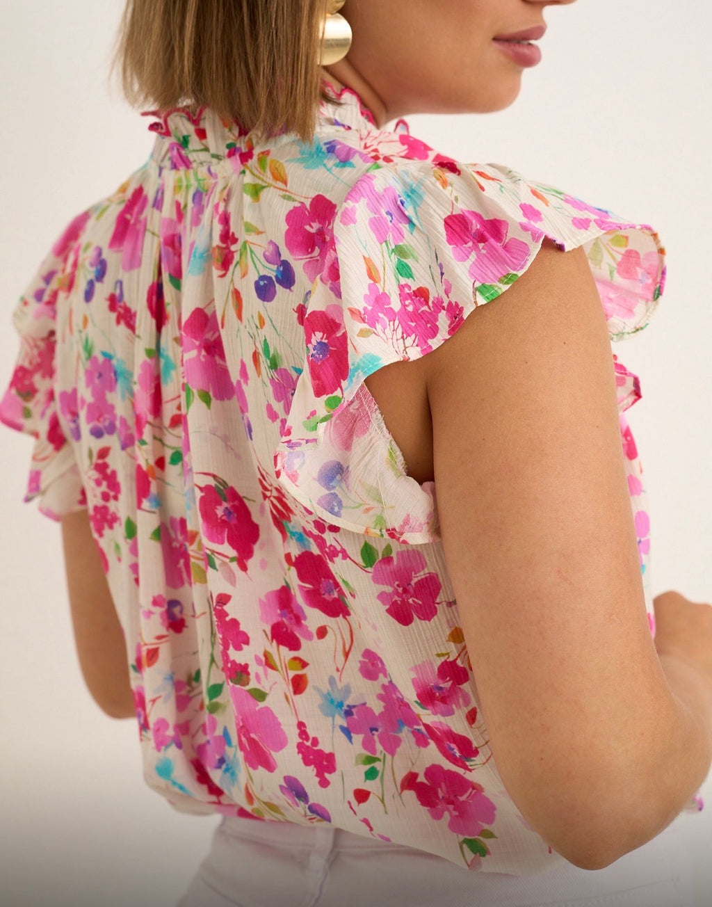 Kyla Pink Flower Top