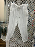 Kyla Linen Trousers - White.