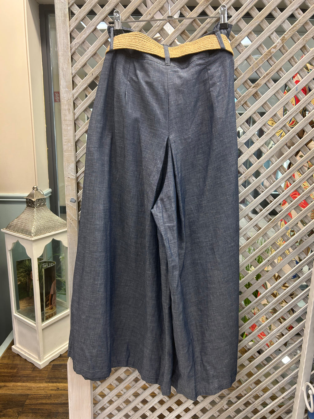 Kyla Bermuda Style Trousers - Blue