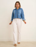 Kyla High Waist Jean - White