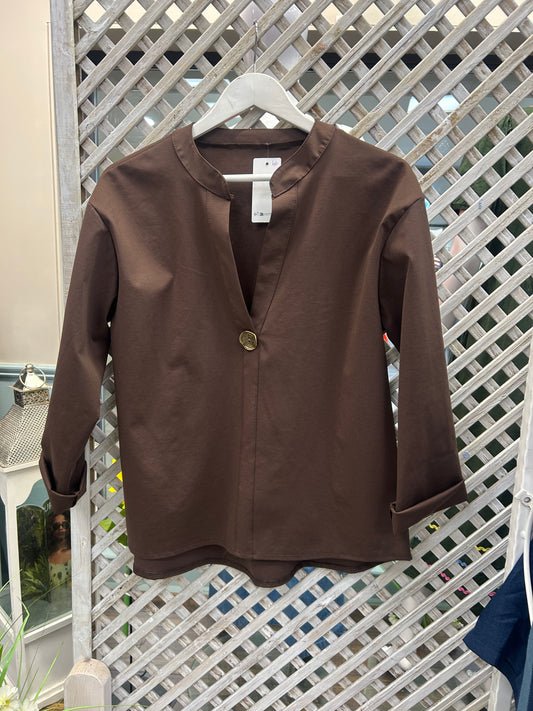 Kyla Tunic Top - Brown