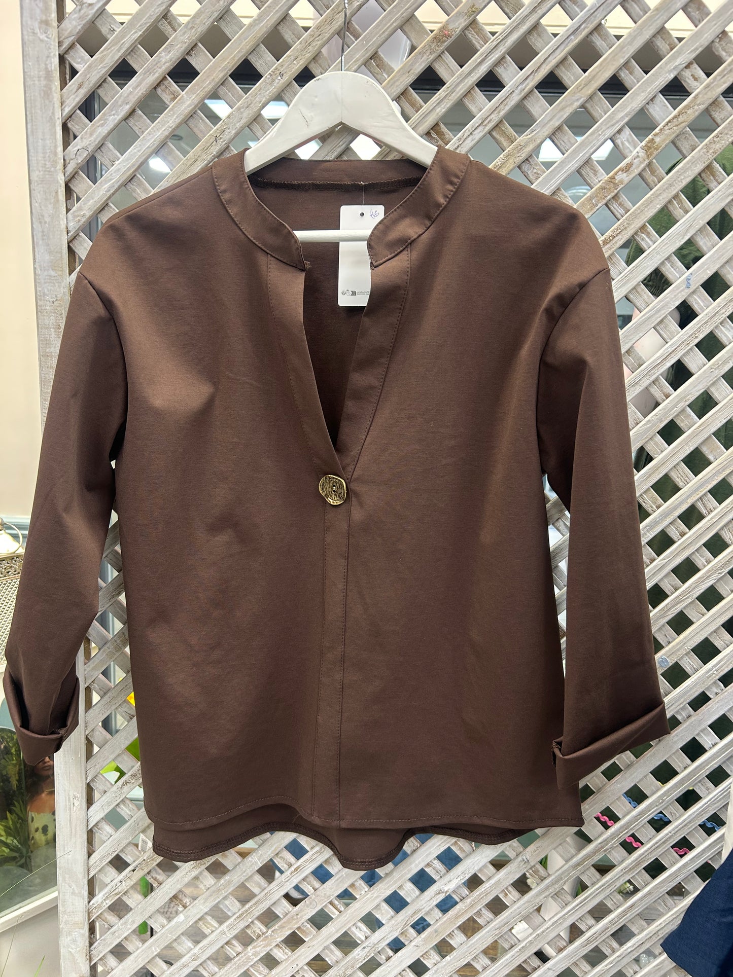 Kyla Tunic Top - Brown