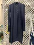 Navy Long Line Cardigan.