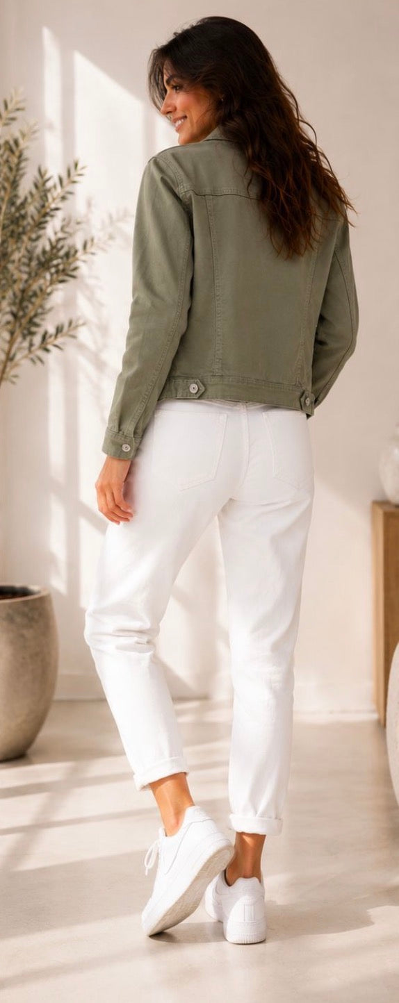 Kyla Denim Jacket - Khaki