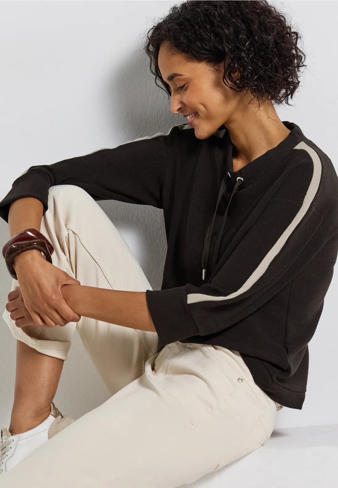 Street One LTD Qr Ottoman Shirt with Kick Insert