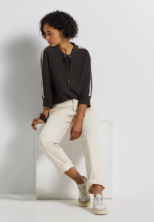 Street One LTD Qr Ottoman Shirt with Kick Insert