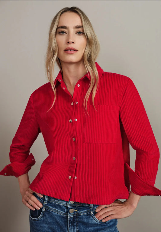 Street One LTD Qr Courduroy Shirtcollar Blouse