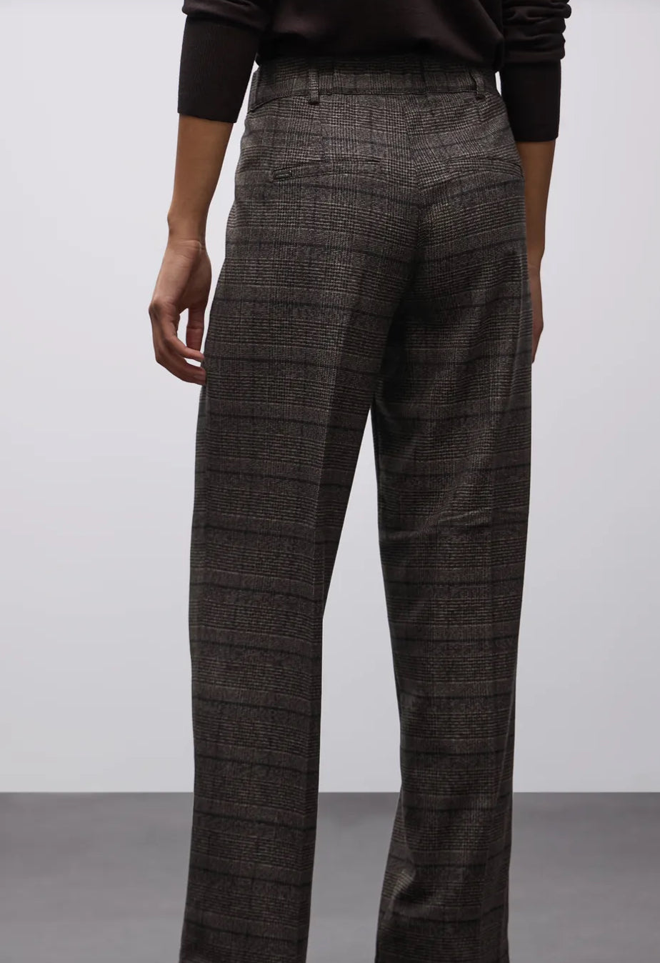 Street One Straight Leg Check Trousers