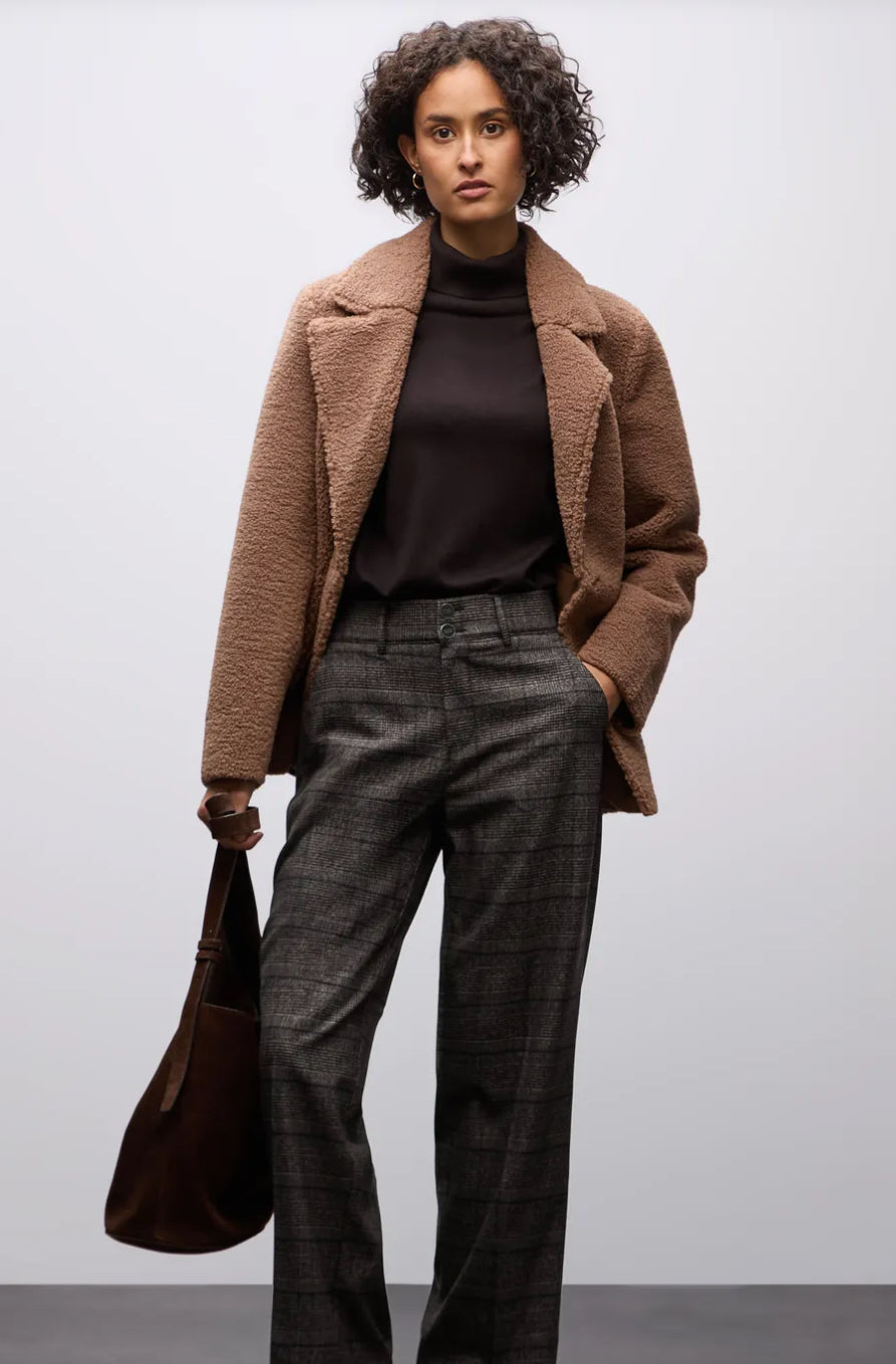 Street One Straight Leg Check Trousers