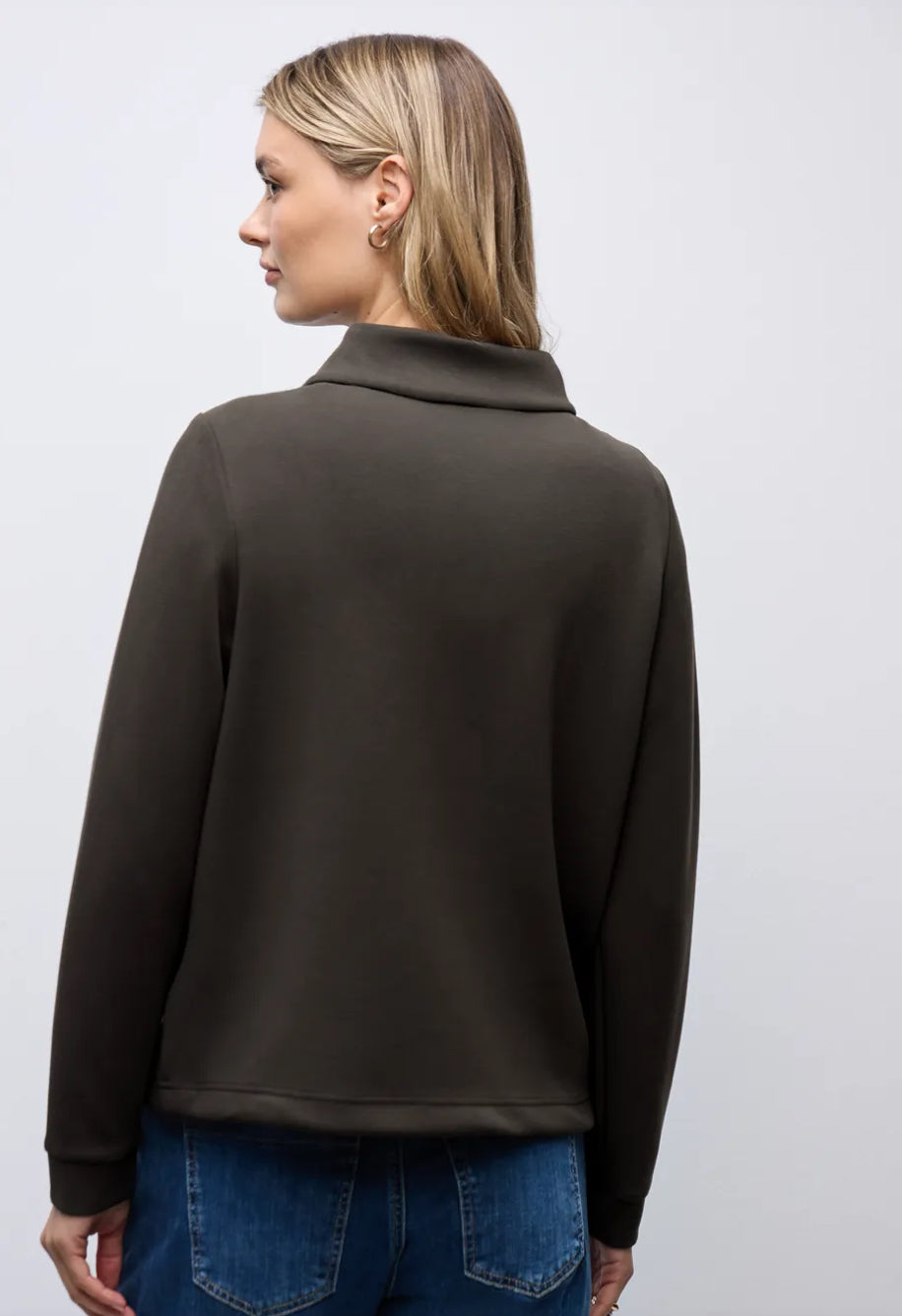 Street One Silk Look Turtle Neck Jacket