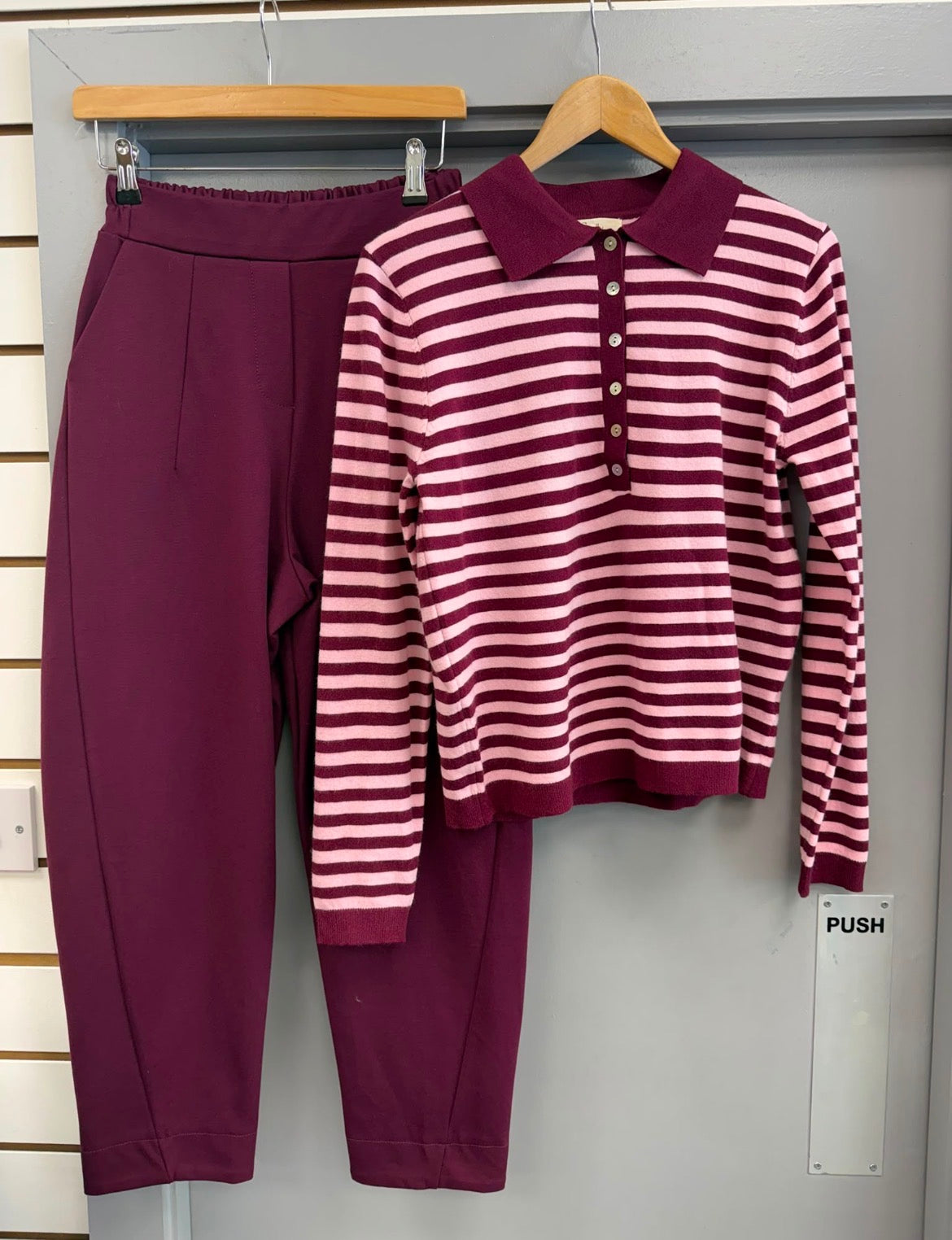 Kyla Stripe Knit with Collar.