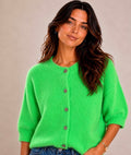 Kyla Kid Mohair Knit 3/4 Length Sleeve - Green.