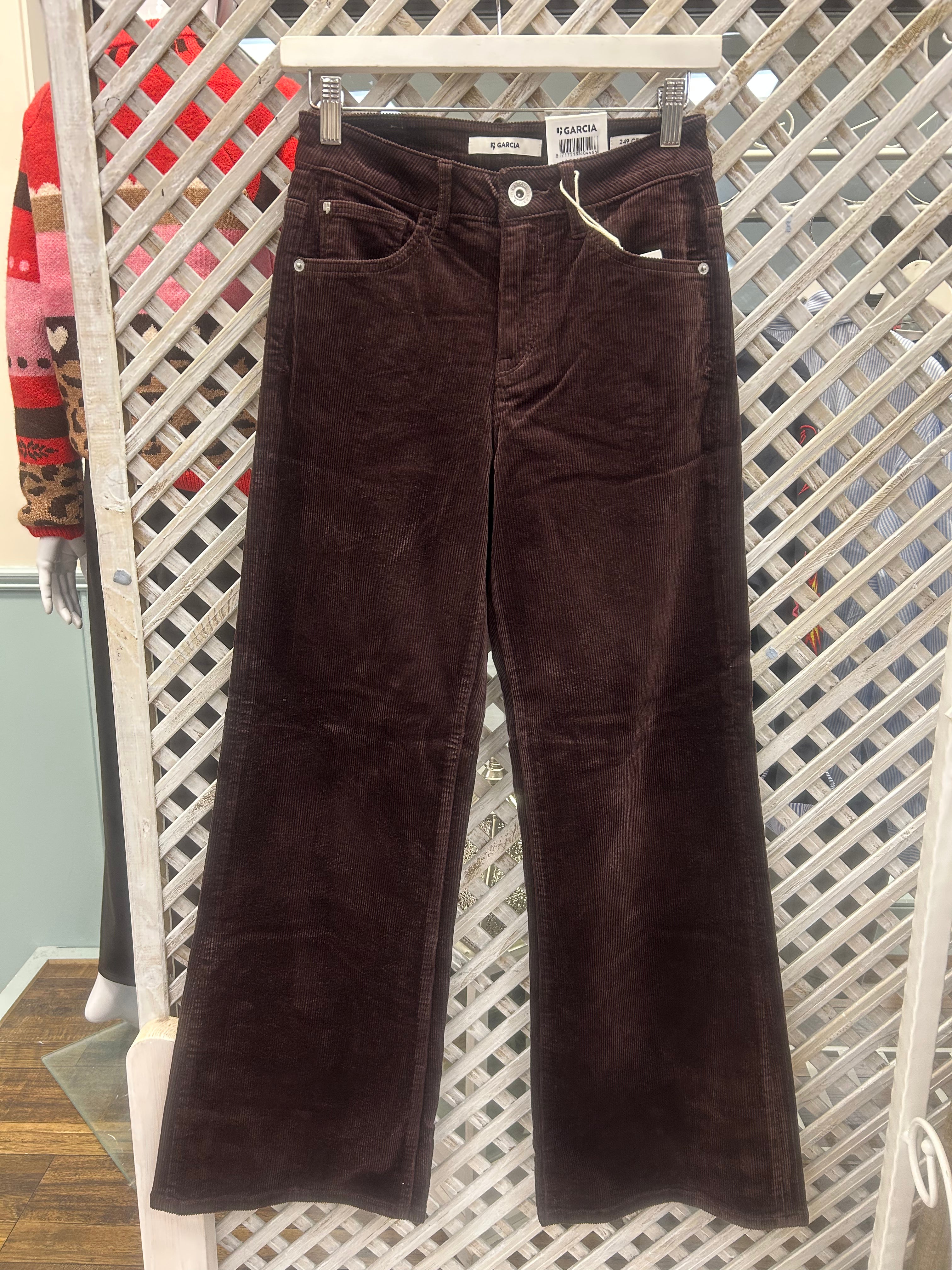 Garcia Celia Wide Leg Corduory Trousers - Brown