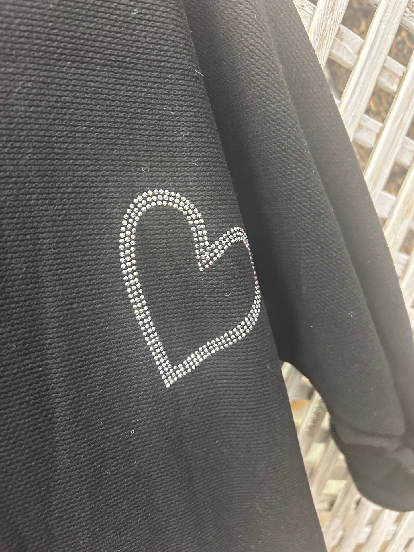 Zola Black & Silver V neck Top