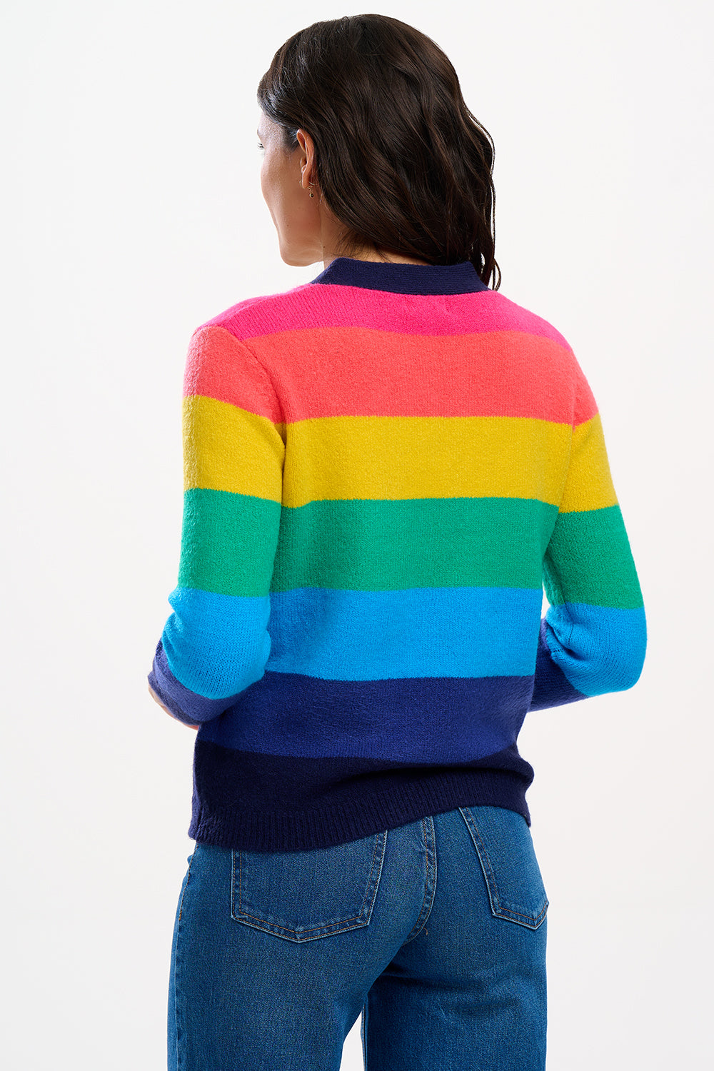 Sugarhill Izzy Cardigan-Rainbow Stripes