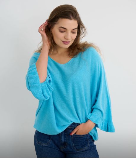 Kyla Wide Jumper with frill sleeve