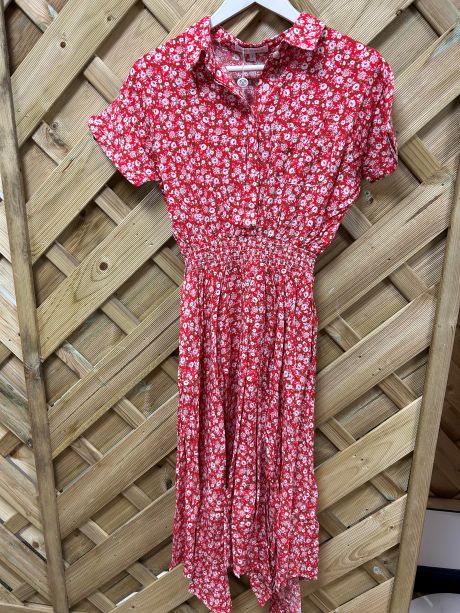 Marc Angelo Red Flower Dress