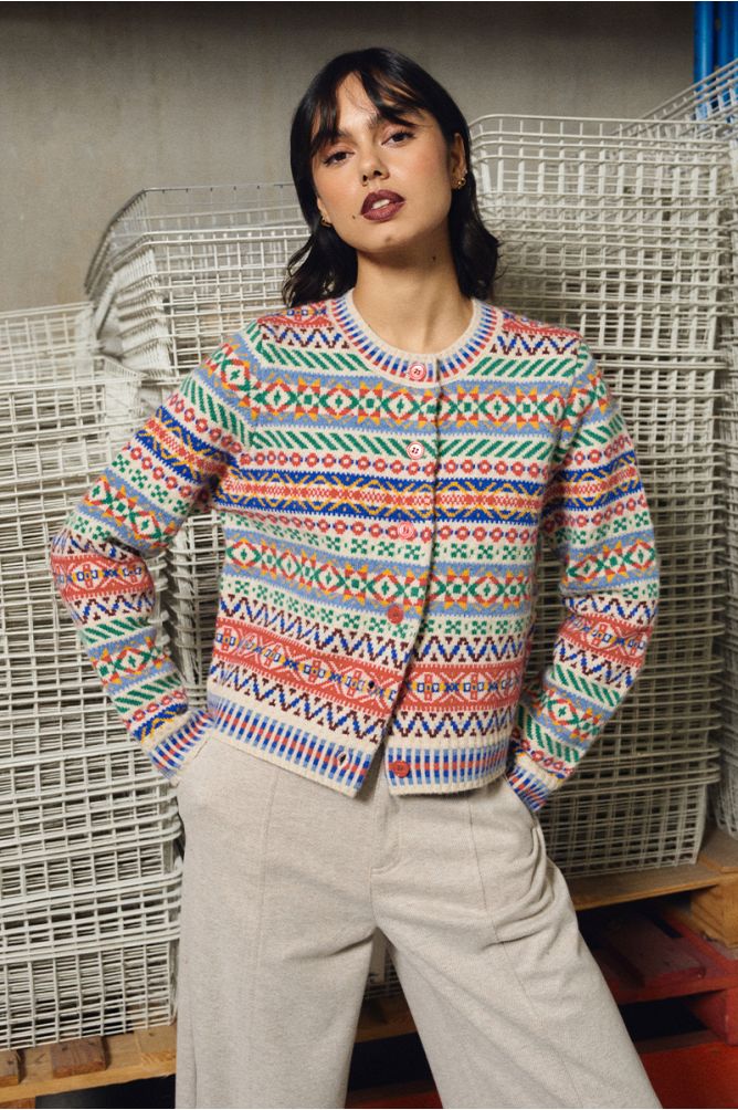 Molly Bracken Cardigan - Red Mix.