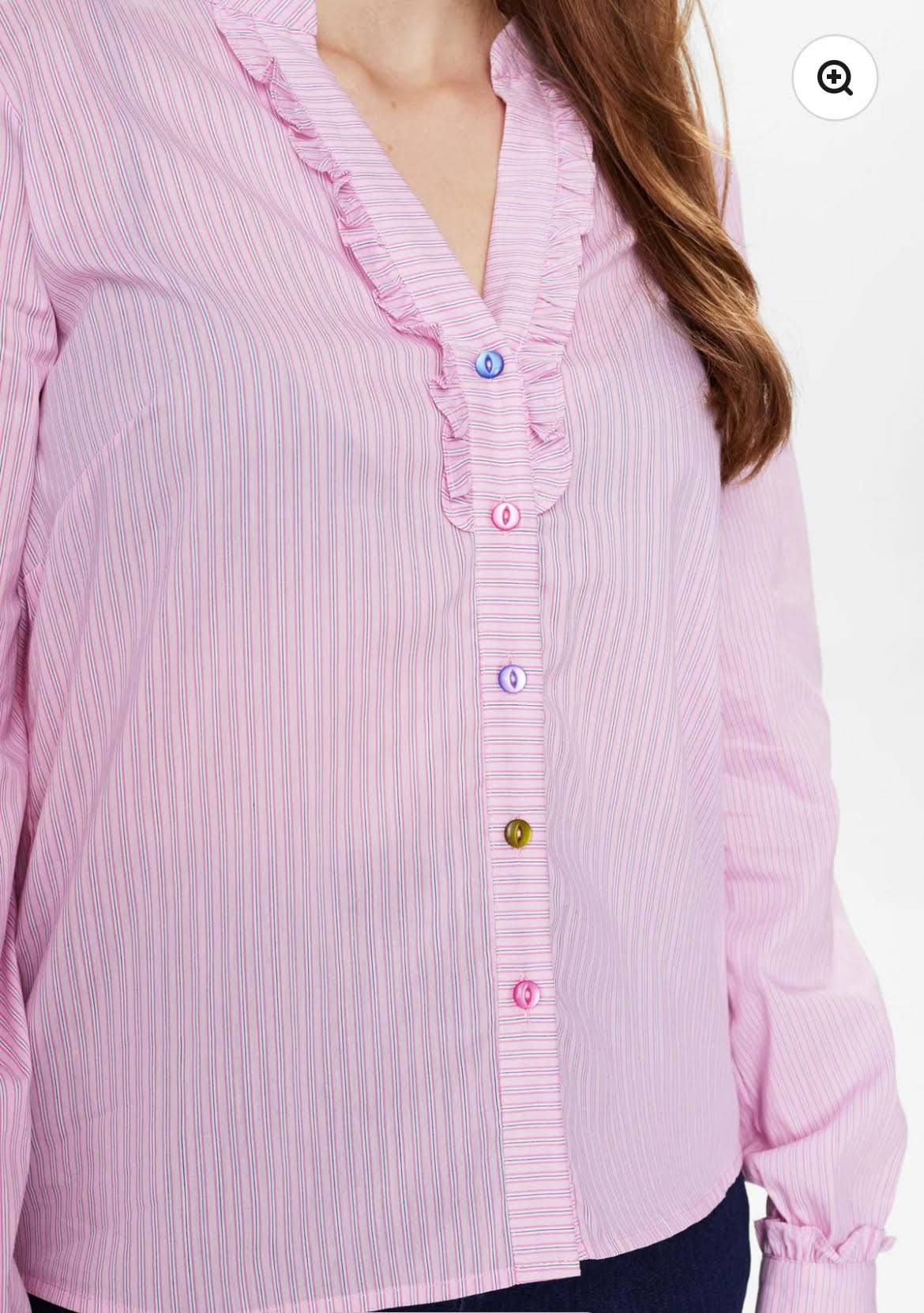 Numph NUFARRAH Pink Lady shirt with coloured buttons