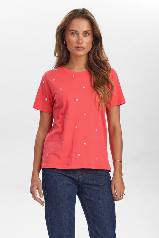 Numph Nusumi T Shirt Coral