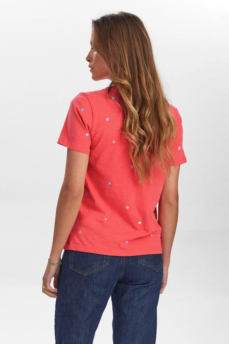 Numph Nusumi T Shirt Coral