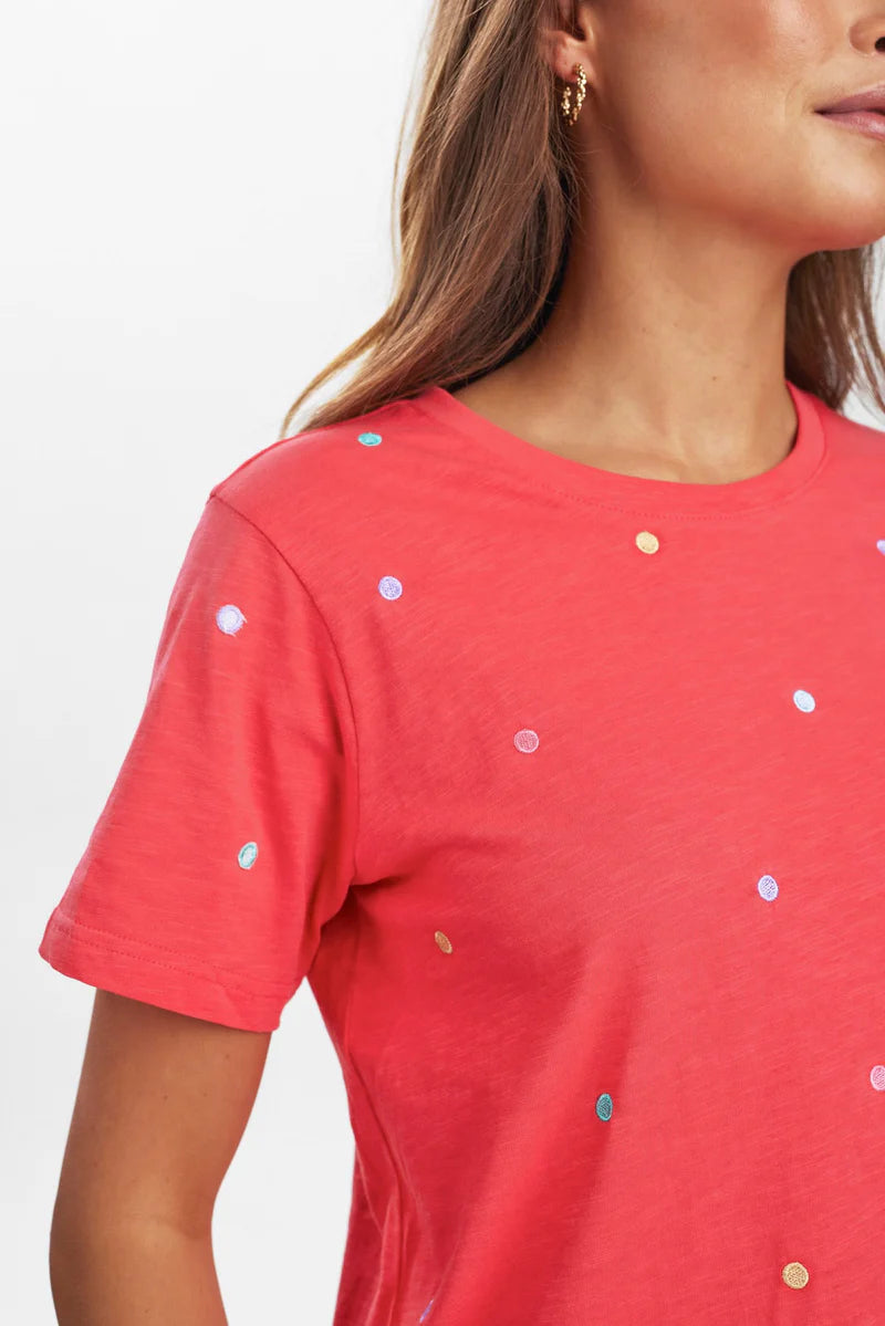 Numph Nusumi T Shirt Coral