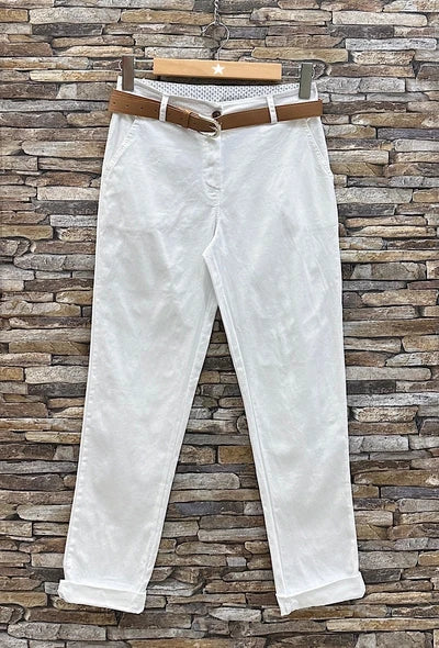 Chino Style Trousers with Belt
