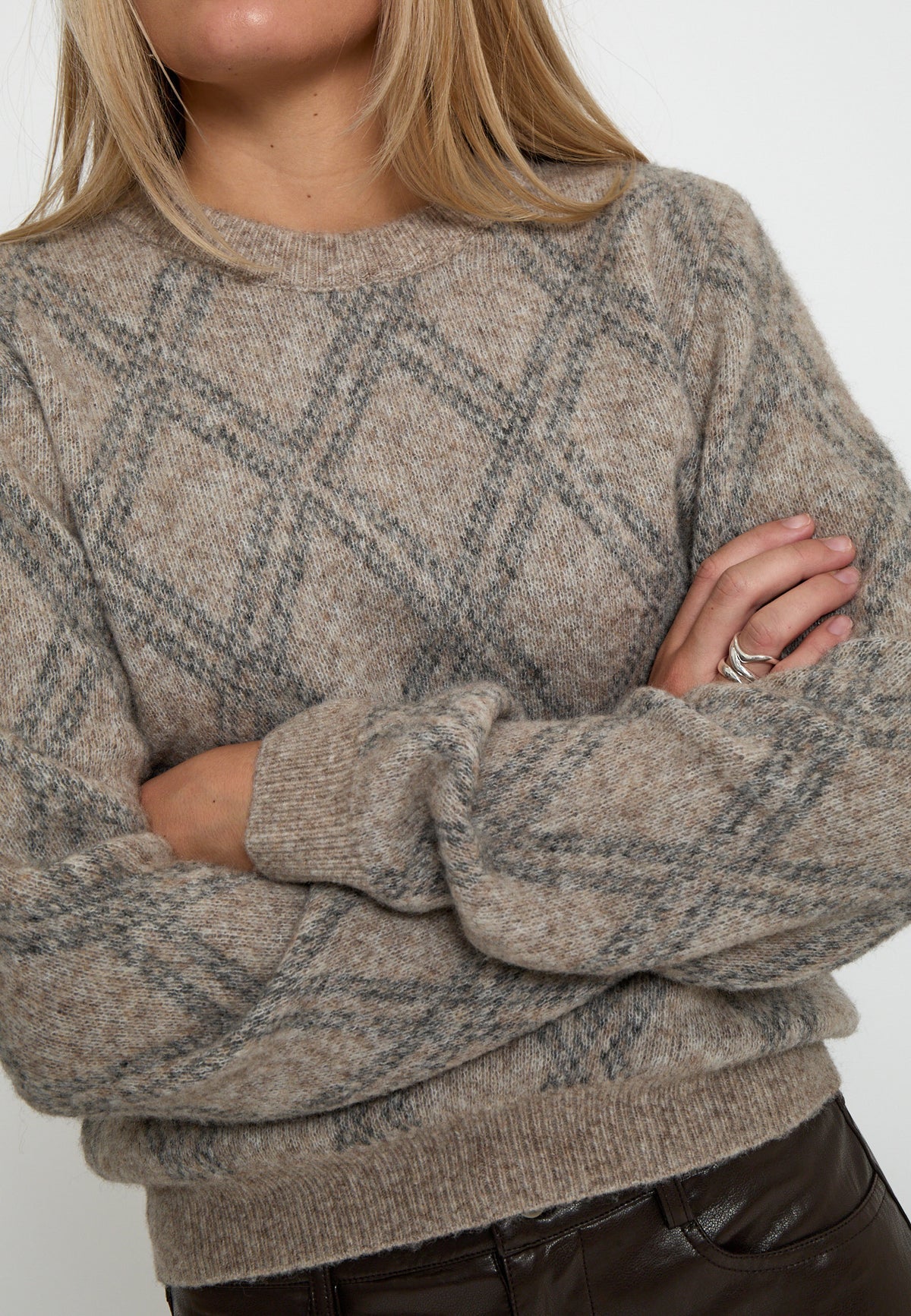 Peppercorn PCSabina RWS Jumper - Beige Knit.